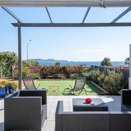 Face A La Mer Superbe Villa Terrasse Barbecue Le Pradet Carqueiranne Eksteriør bilde