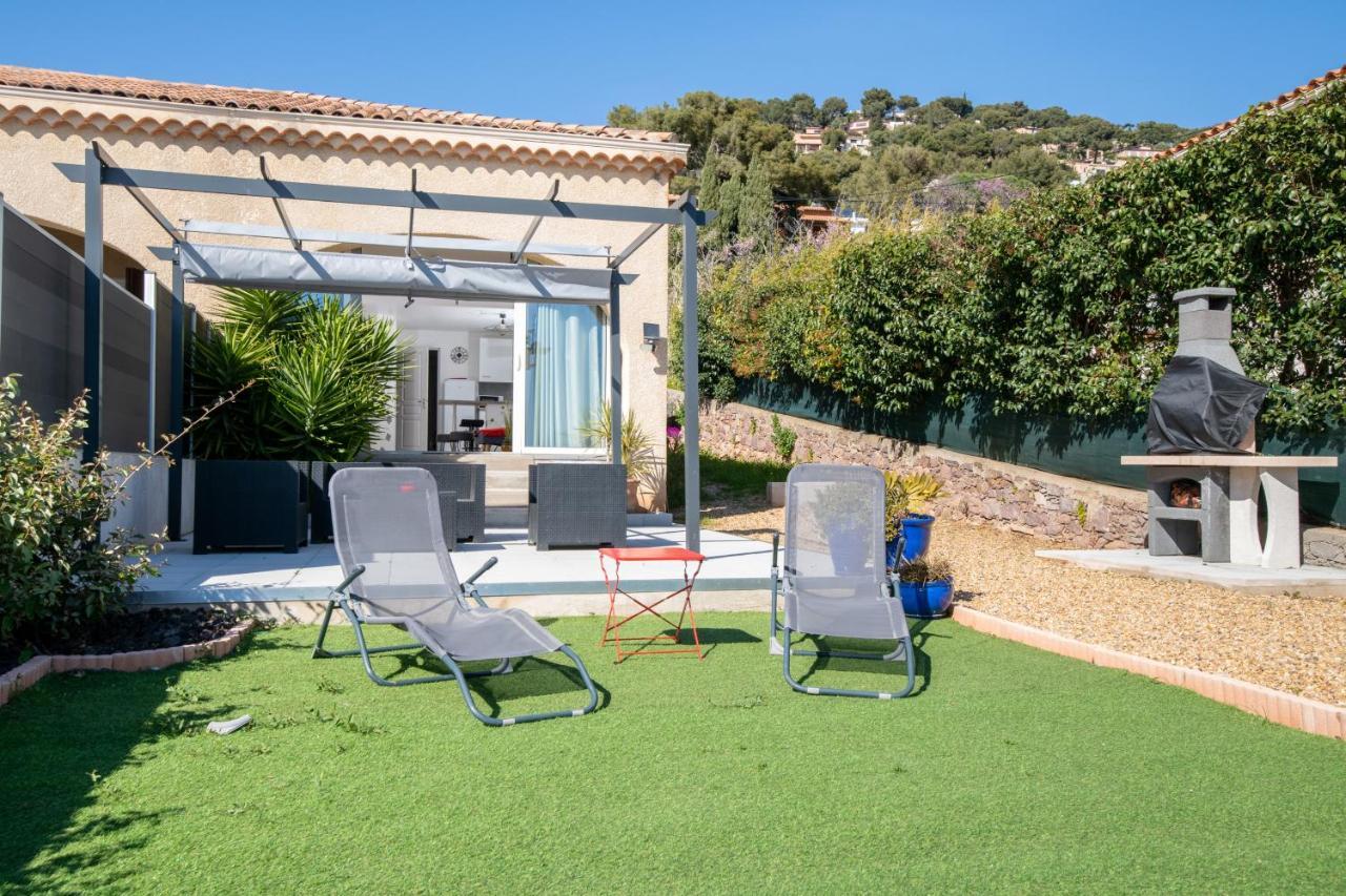 Face A La Mer Superbe Villa Terrasse Barbecue Le Pradet Carqueiranne Eksteriør bilde